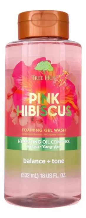 Sabonete líquido Pink Hibiscus Foaming Gel Wash fragrância hibisco 532 mL